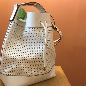 Larger sized Vince Camuto White leather handbag